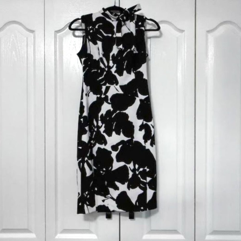 Calvin Klein - B&W Sheath Dress